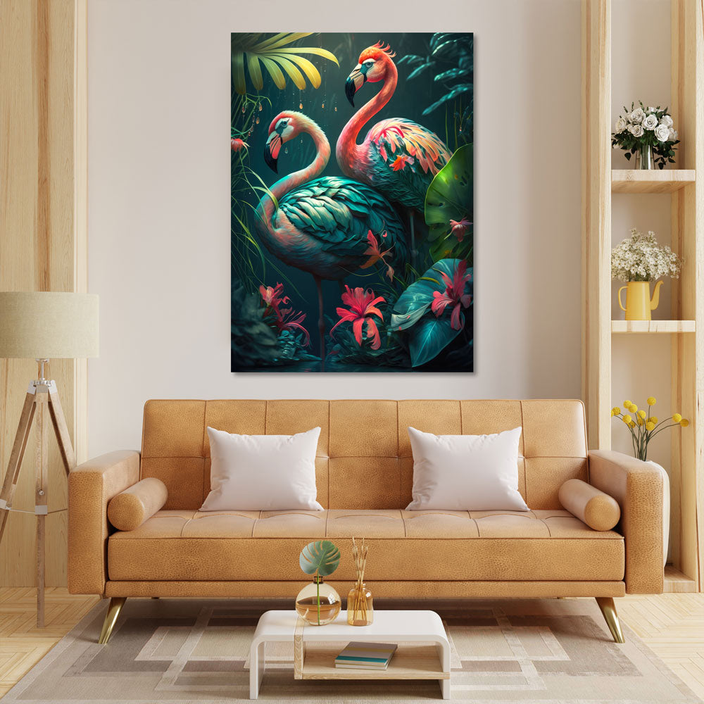 5D Diamond Painting AB Steine Pink Flamingo, Unique-Diamond