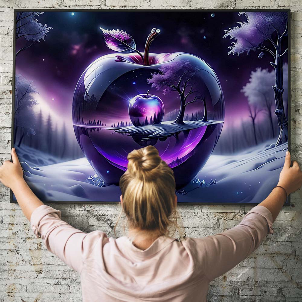 5D Diamond Painting – Purple Landscape With Apple Unique-Diamond