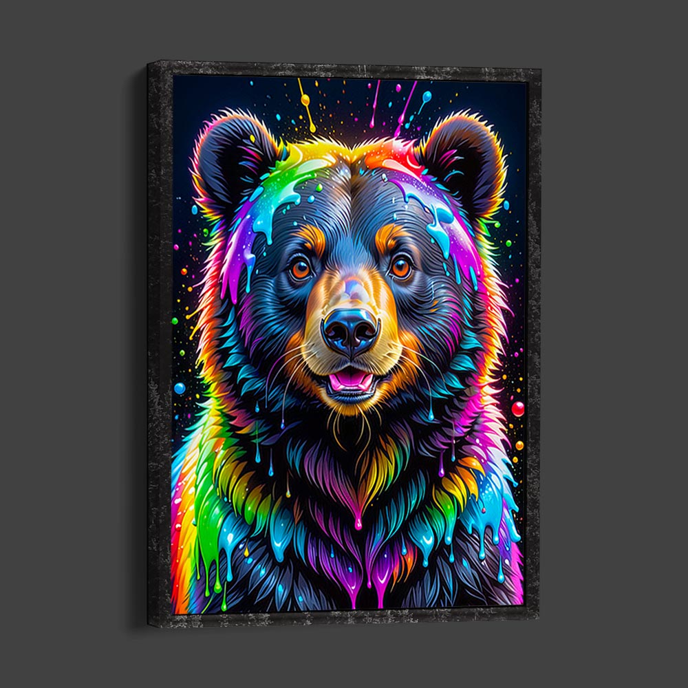 5D Diamond Painting AB Steine Rainbow Bear, Unique-Diamond