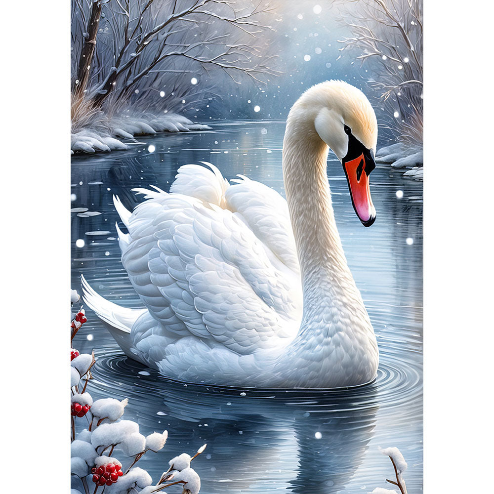 5D Diamond Painting AB Steine Schwan, Unique-Diamond