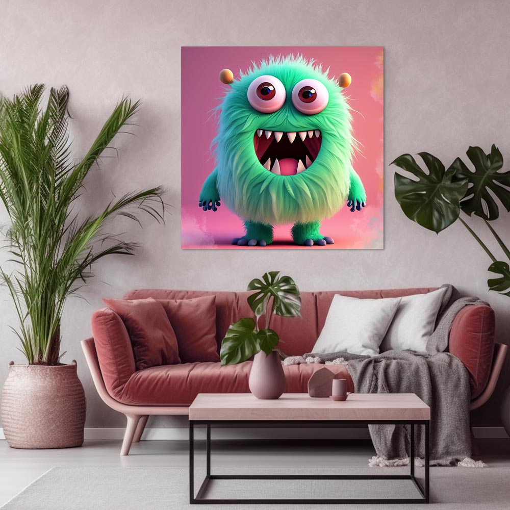 5D Diamond Painting AB Steine Sweet Green Monster, Unique-Diamond