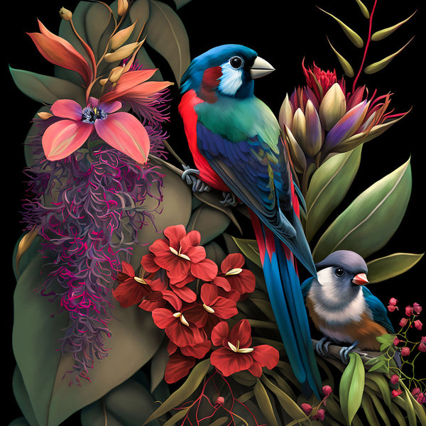 5D Diamond Painting AB Steine Two Birds, Unique-Diamond