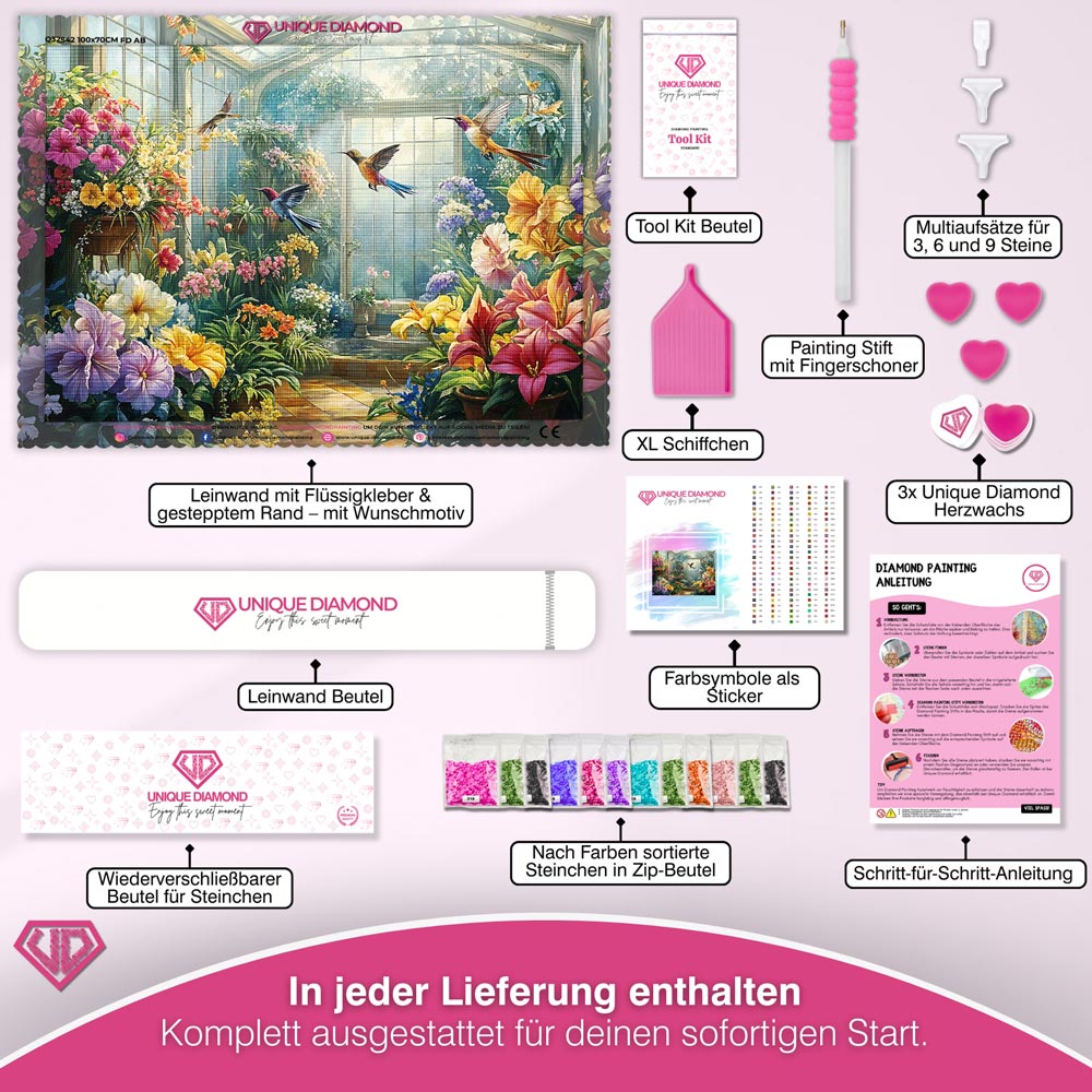 5D Diamond Painting - Vogelpark Unique-Diamond