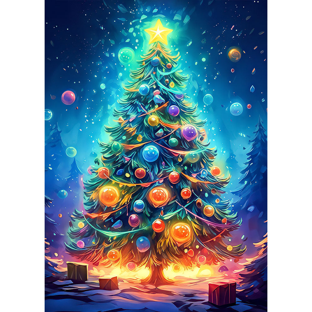 5D Diamond Painting AB Steine Weihnachtsbaum, Unique-Diamond