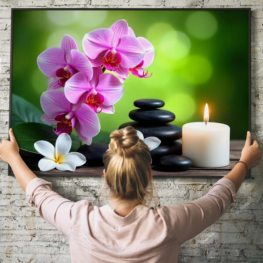 5D Diamond Painting AB Steine Wellness Steine Orchidee