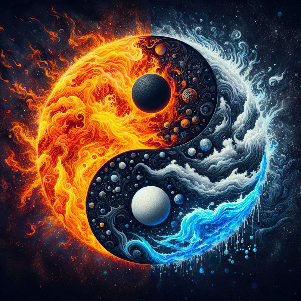 5D Diamond Painting AB Steine Yin und Yang, Unique-Diamond