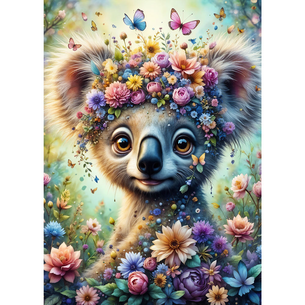 5D Diamond Painting AB Steine – Blütenzauber Koala, Unique-Diamond