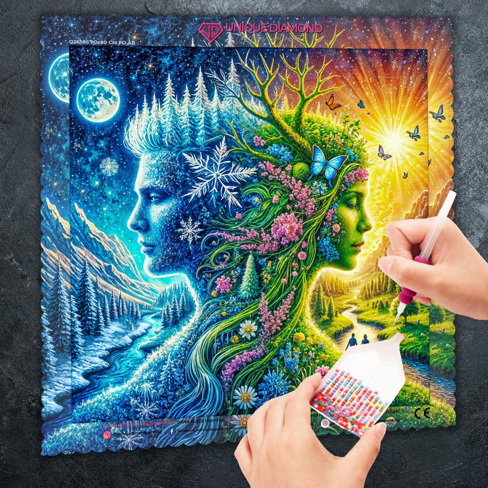 5D Diamond Painting – Dualität der Elemente Unique-Diamond