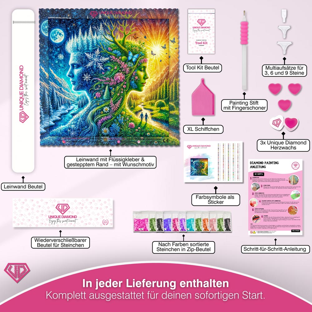 5D Diamond Painting – Dualität der Elemente Unique-Diamond