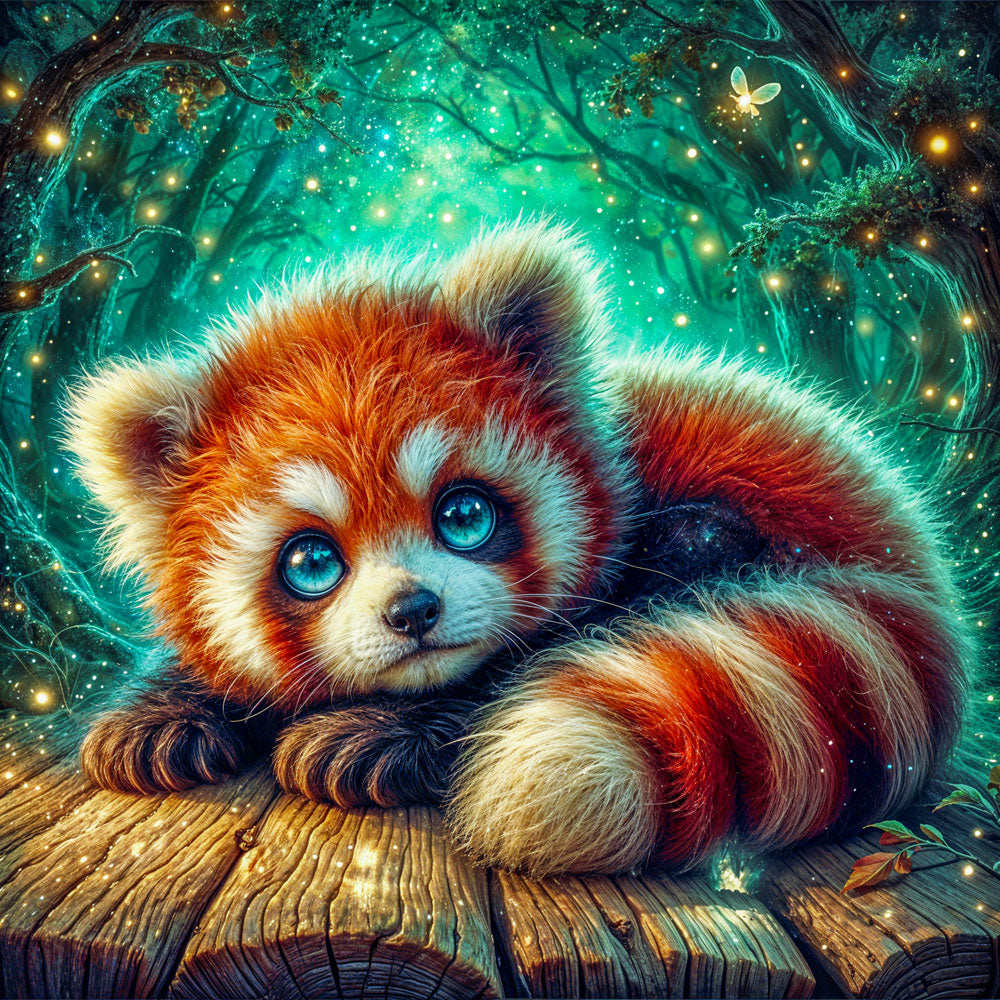 5D Diamond Painting AB Steine – Funkelnder Waldfreund, Unique-Diamond