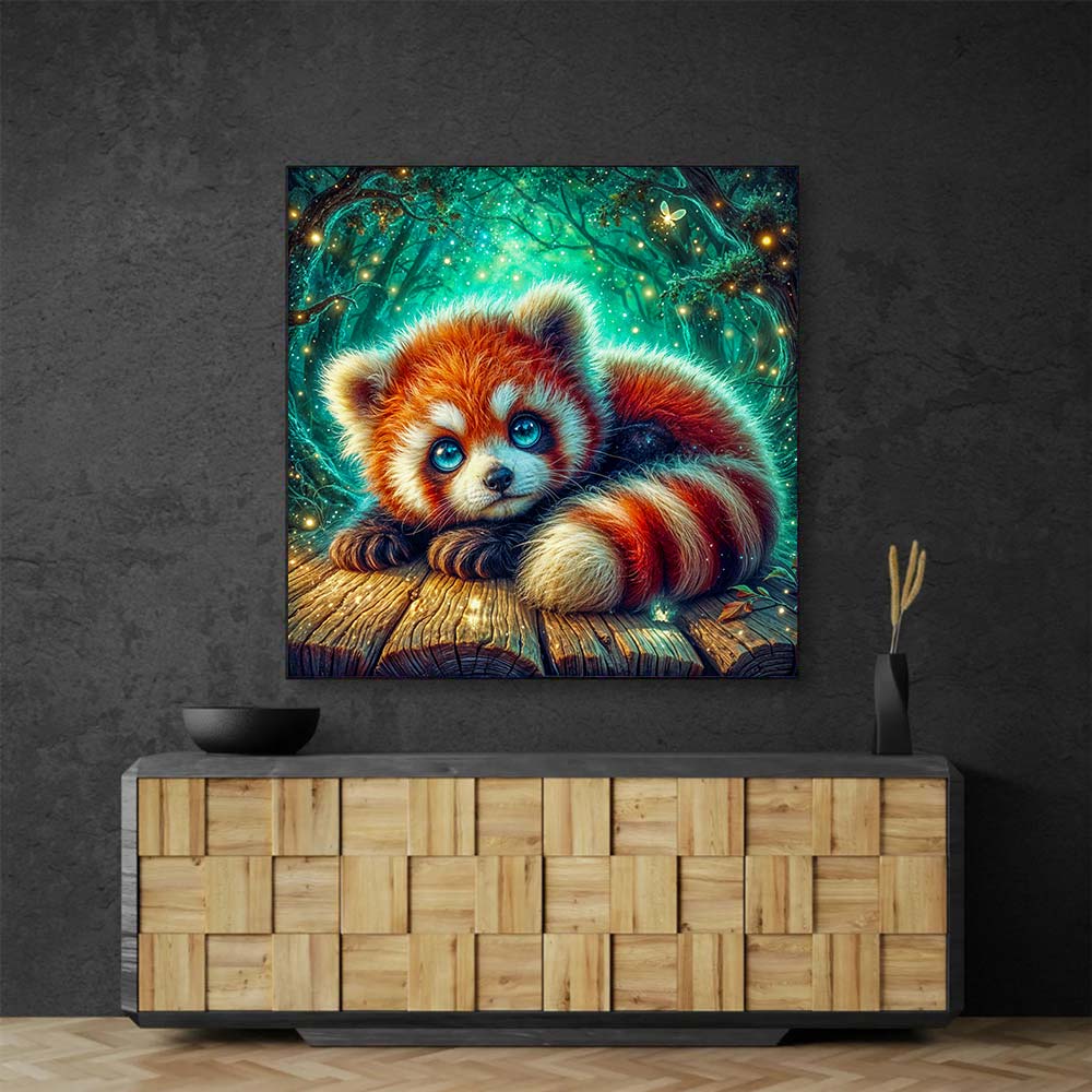 5D Diamond Painting AB Steine – Funkelnder Waldfreund, Unique-Diamond