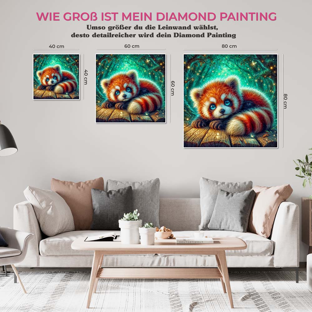 5D Diamond Painting AB Steine – Funkelnder Waldfreund, Unique-Diamond