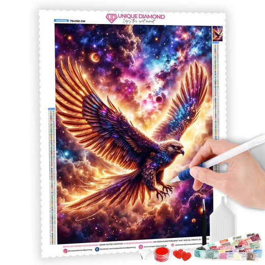 5D Diamond Painting AB Steine – Galaktischer Wächter mit 100 Farben, Unique-Diamond