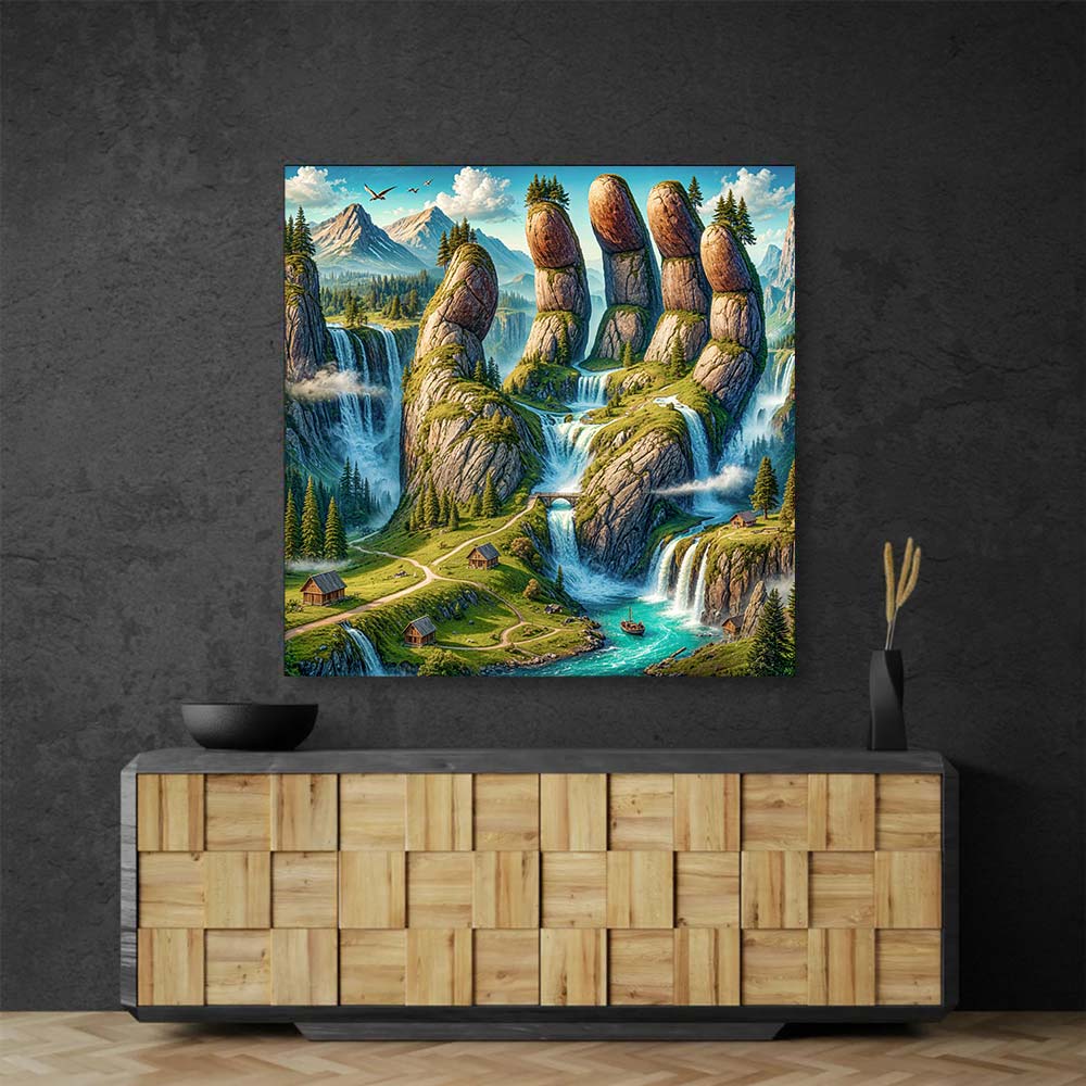 5D Diamond Painting AB Steine – Hand der Naturgewalten, Unique-Diamond