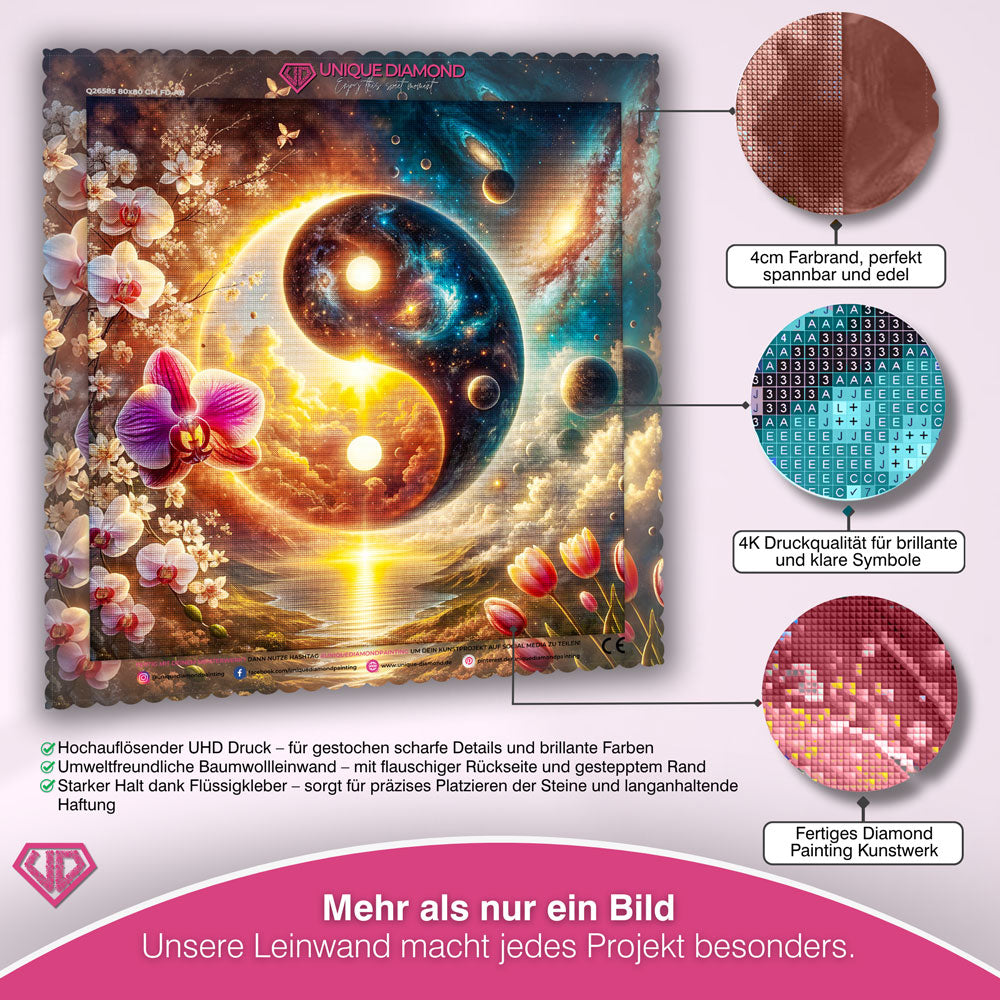 5D Diamond Painting – Kosmisches Gleichgewicht, Unique-Diamond