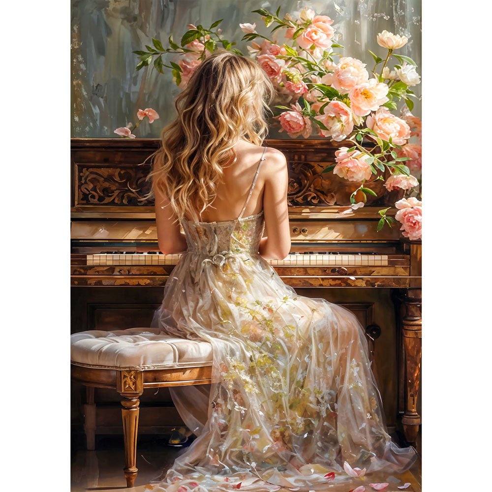 5D Diamond Painting AB Steine – Melodia der Rosen, Unique-Diamond