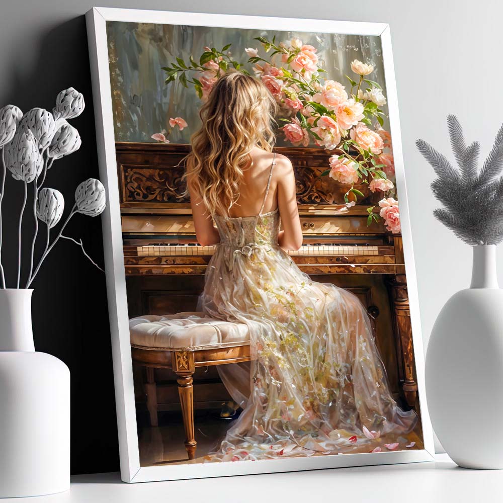 5D Diamond Painting AB Steine – Melodia der Rosen, Unique-Diamond