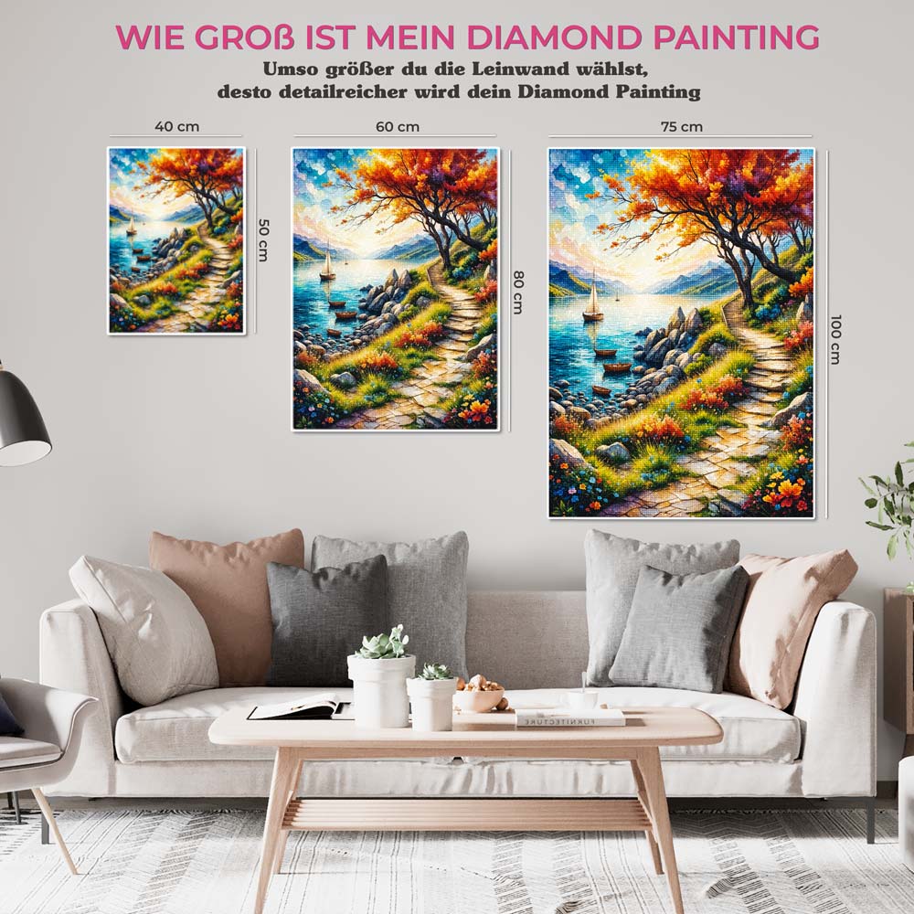 5D Diamond Painting AB Steine – Pfad des Lichts, Unique-Diamond