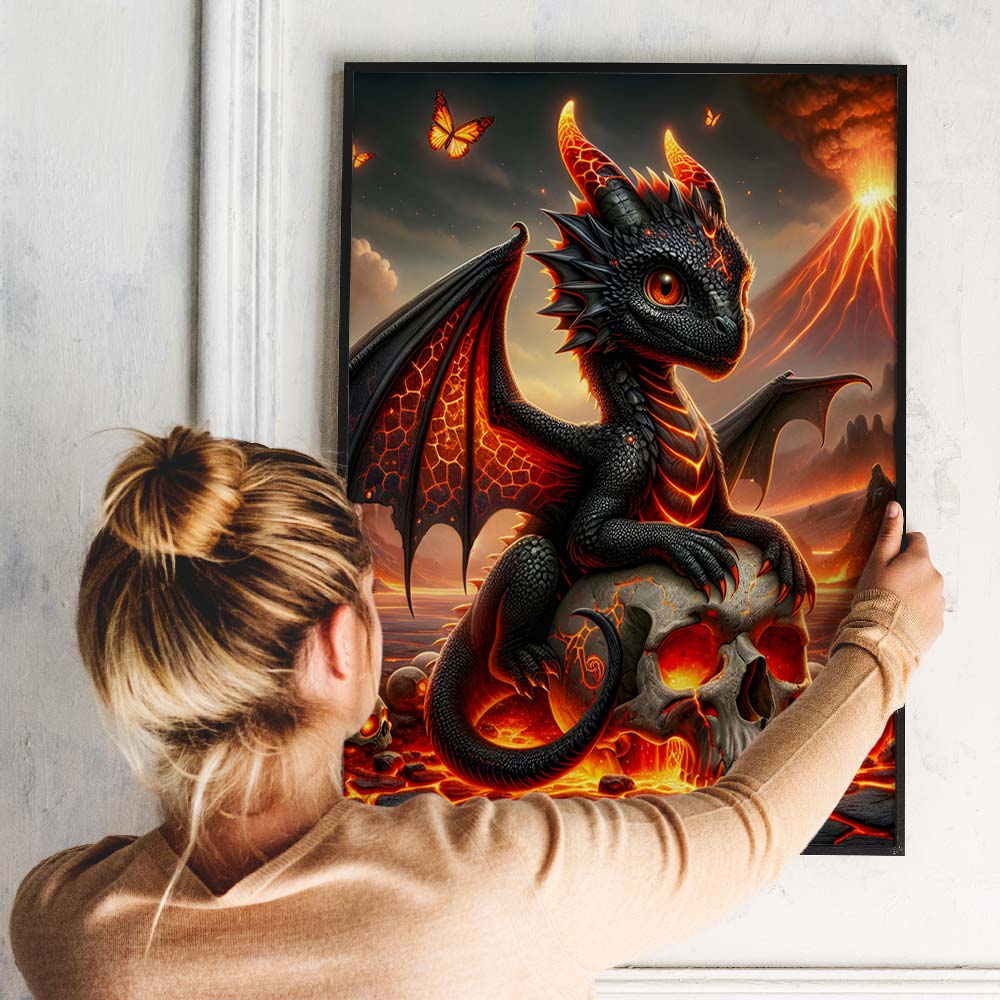 5D Diamond Painting – Pyrrhus, Wächter der Glut Unique-Diamond