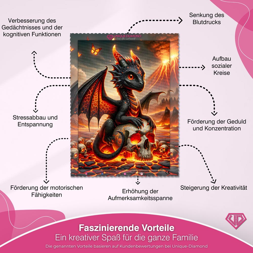 5D Diamond Painting – Pyrrhus, Wächter der Glut Unique-Diamond