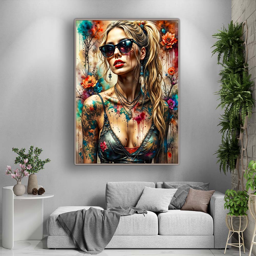 5D Diamond Painting AB Steine – Rebel Art Muse, Unique-Diamond