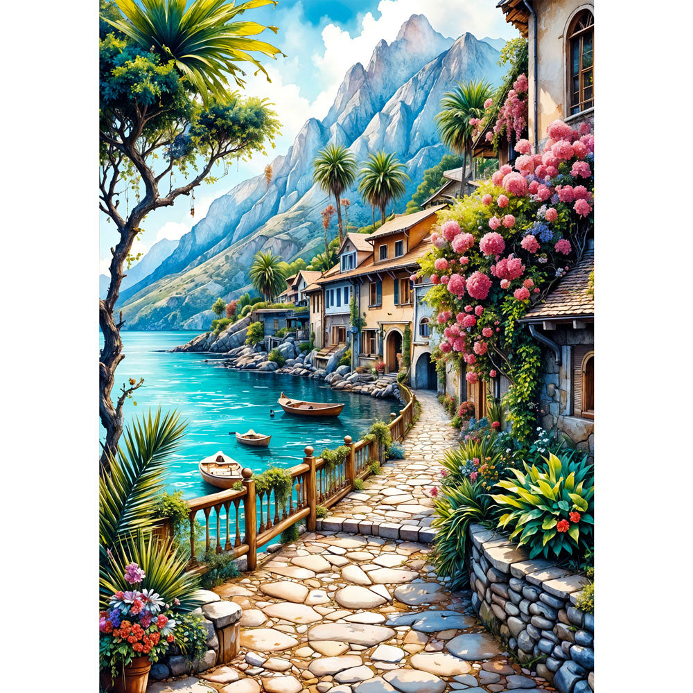 5D Diamond Painting AB Steine – Riviera Bellezza, Unique-Diamond