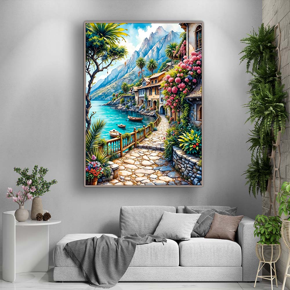 5D Diamond Painting AB Steine – Riviera Bellezza, Unique-Diamond