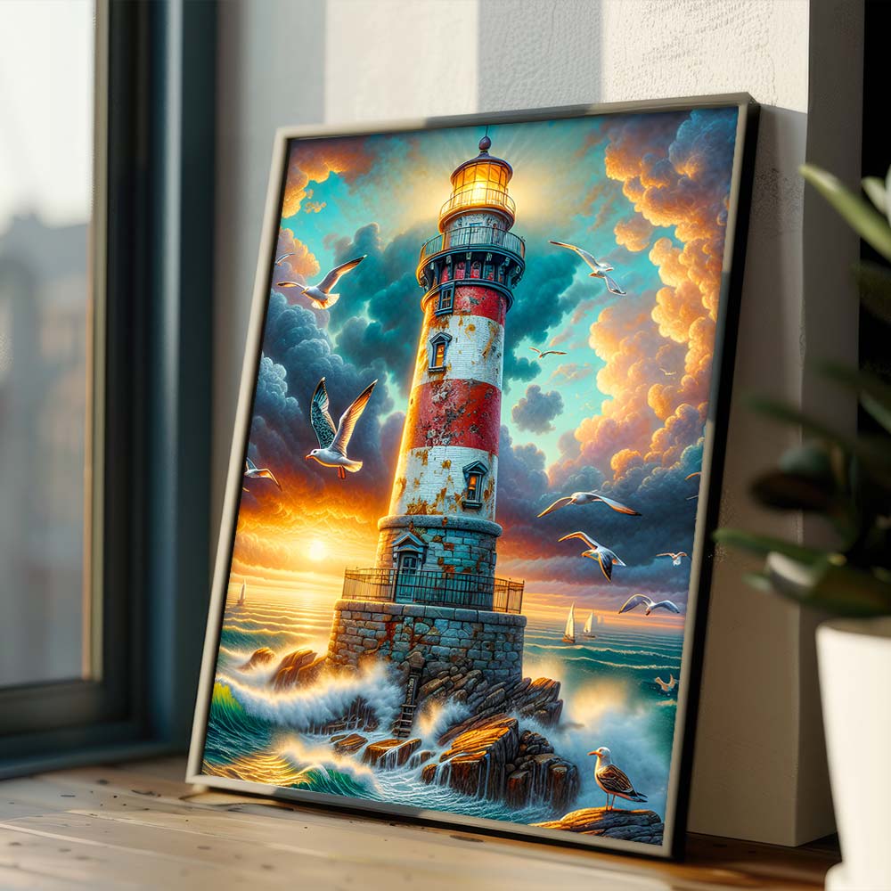 5D Diamond Painting – Wächter am Sturmkap Unique-Diamond
