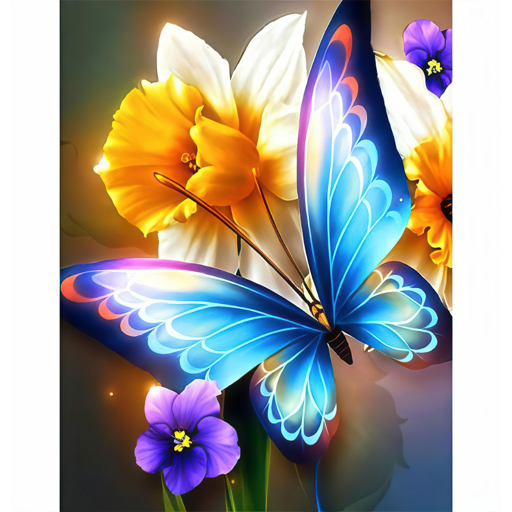 5D Diamond Painting Blumen Schmetterling kaufen
