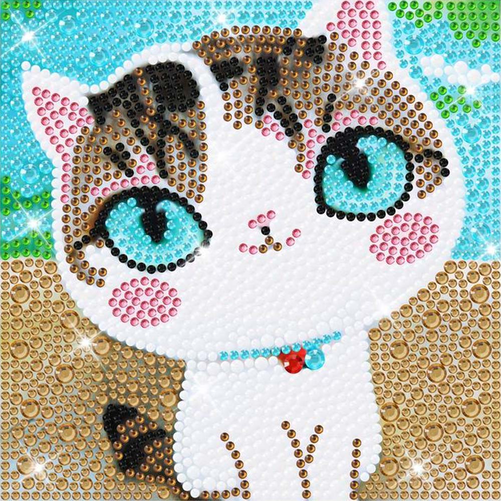 5D Diamond Painting Cat With Blue Eyes, Unique-Diamond