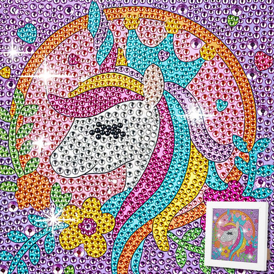 5D Diamond Painting Einhorn-Königin Celestina mit Strasssteinchen, Unique-Diamond