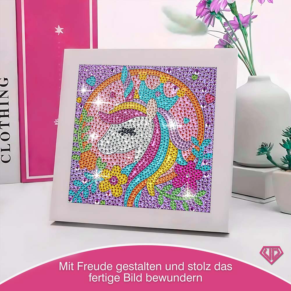 5D Diamond Painting Einhorn-Königin Celestina mit Strasssteinchen, Unique-Diamond