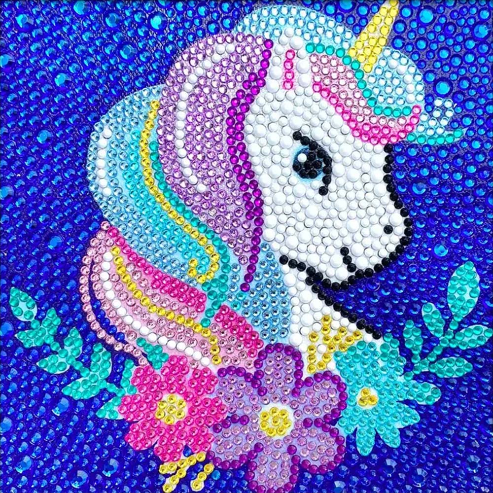 5D Diamond Painting Einhorn Magie mit Strasssteinchen, Unique-Diamond