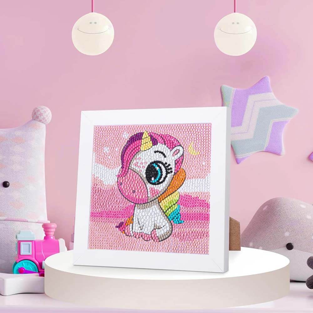 5D Diamond Painting Einhorn mit Strasssteinchen, Unique-Diamond