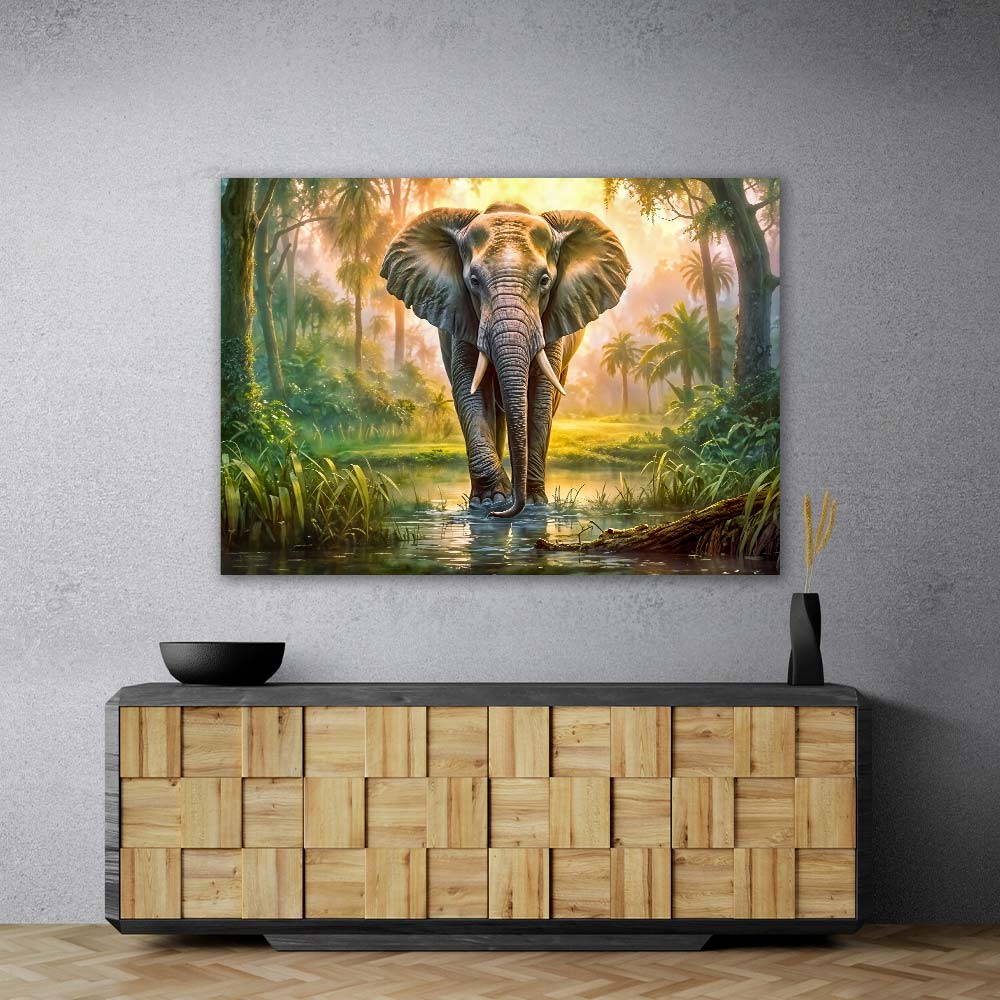 5D Diamond Painting – Elefant im Dschungel Unique-Diamond