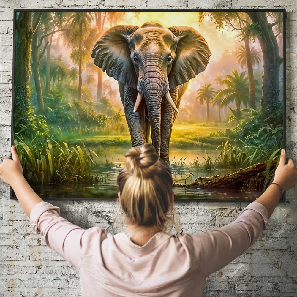 5D Diamond Painting – Elefant im Dschungel Unique-Diamond