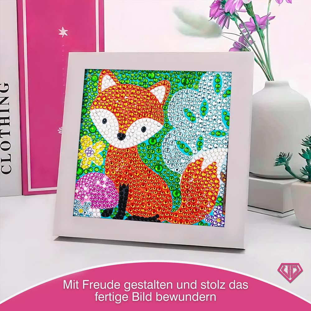 5D Diamond Painting Finn der Waldfuchs mit Strasssteinchen, Unique-Diamond