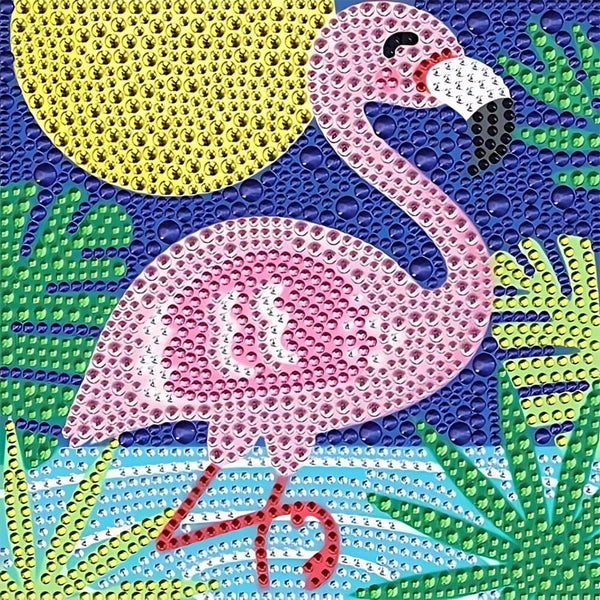 5D Diamond Painting Flamingo mit Strasssteinchen