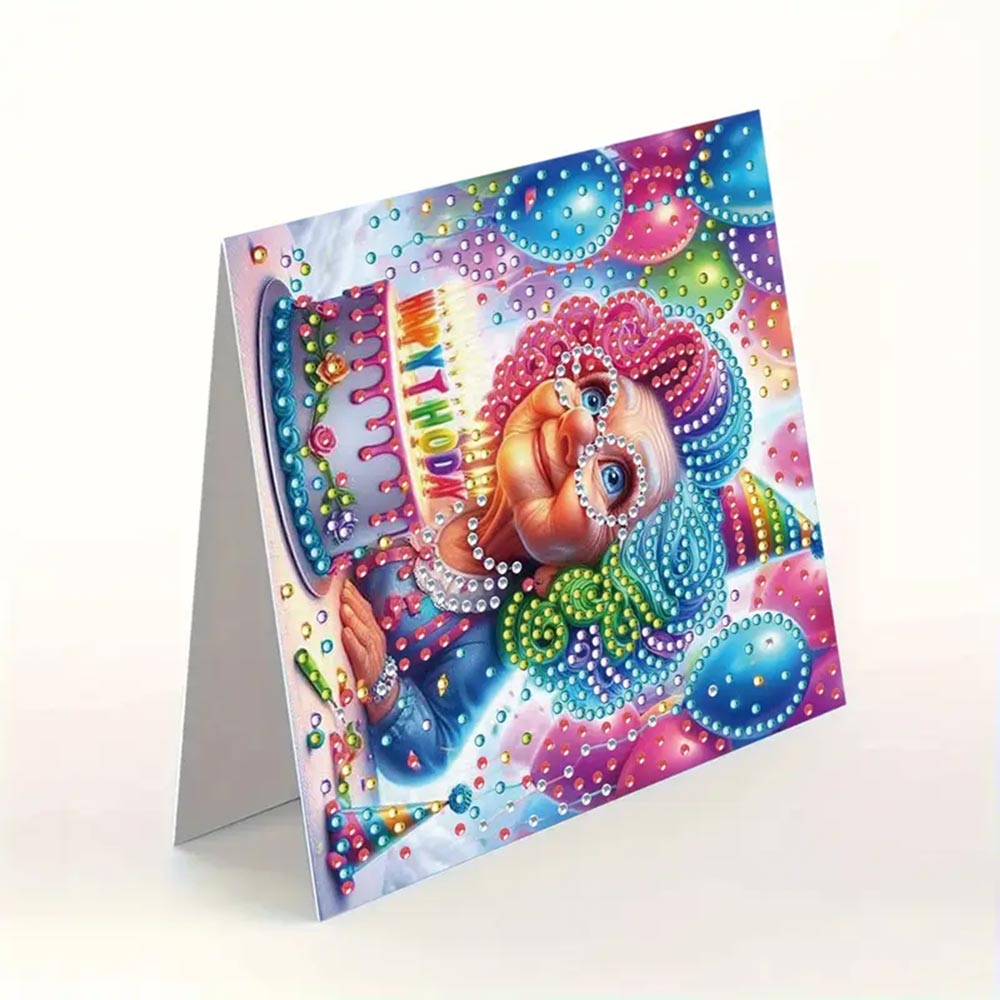 5D Diamond Painting Grußkarten – Lustige Geburtstagsdamen, Unique-Diamond