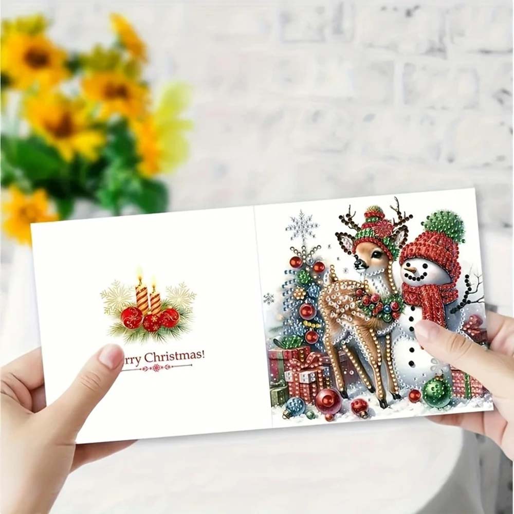 5D Diamond Painting Grußkarten – Winterfreunde 6 Stück, Unique-Diamond
