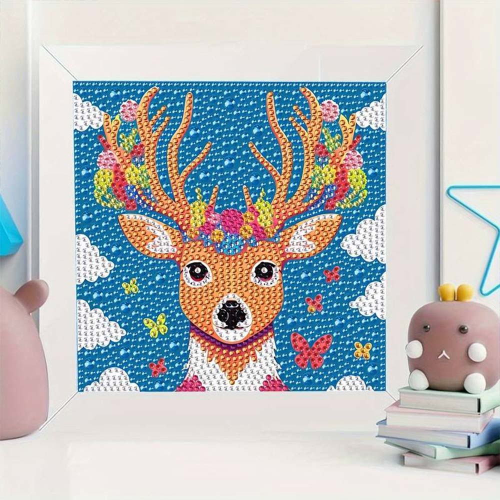 5D Diamond Painting Hirsch mit Strasssteinchen, Unique-Diamond