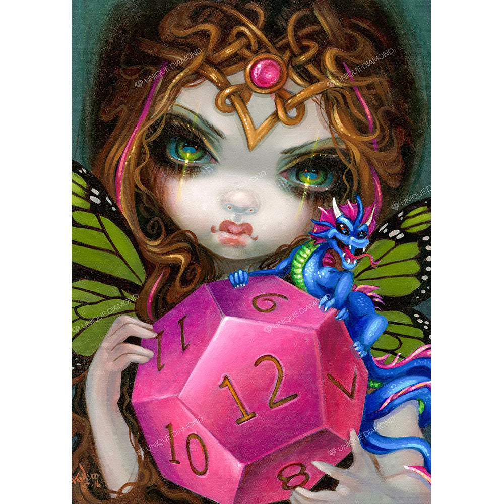 5D Diamond Painting AB Steine © Jasmine Becket-Griffith - 12 Sided Dice Fairy - Unique-Diamond