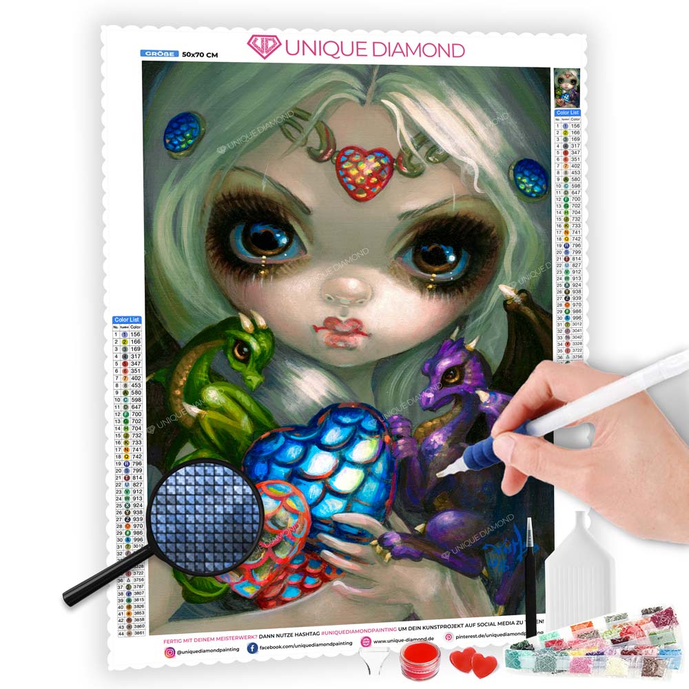 5D Diamond Painting AB Steine © Jasmine Becket-Griffith - Dragon Hearts