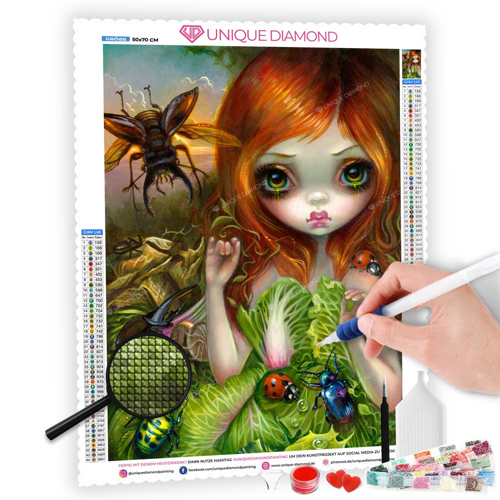 5D Diamond Painting AB Steine © Jasmine Becket-Griffith - Insectarium, Unique-Diamond