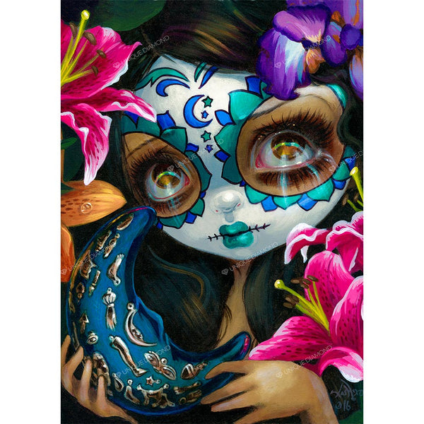 5D Diamond Painting AB Steine © Jasmine Becket-Griffith - Milagros La Luna, Unique-Diamond