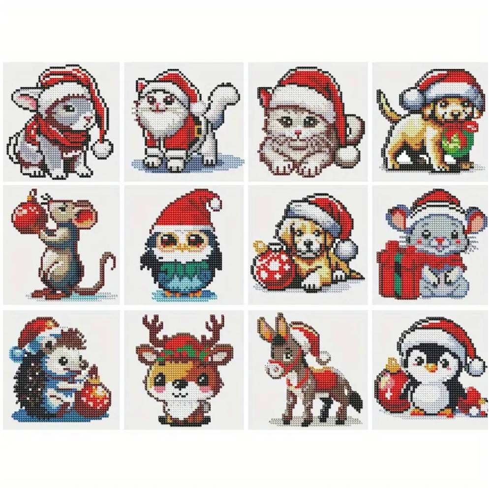 5D Diamond Painting LuxGem - Holiday Critters - 12 Mini Motive