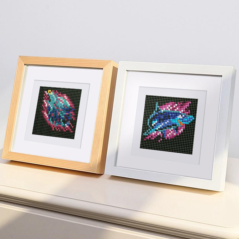 5D Diamond Painting LuxGem - Neon Wildlife - 12 Mini Motive, Unique-Diamond