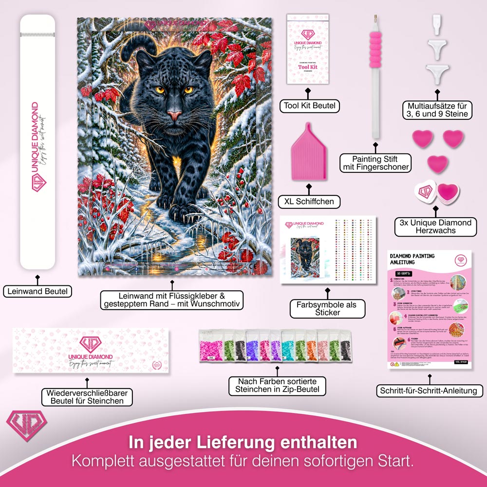 5D Diamond Painting – Nyro Wächter des Winterwaldes