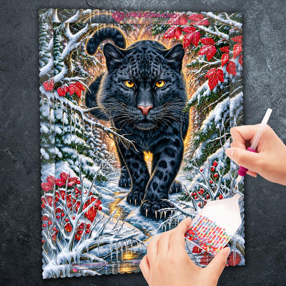 5D Diamond Painting – Nyro Wächter des Winterwaldes