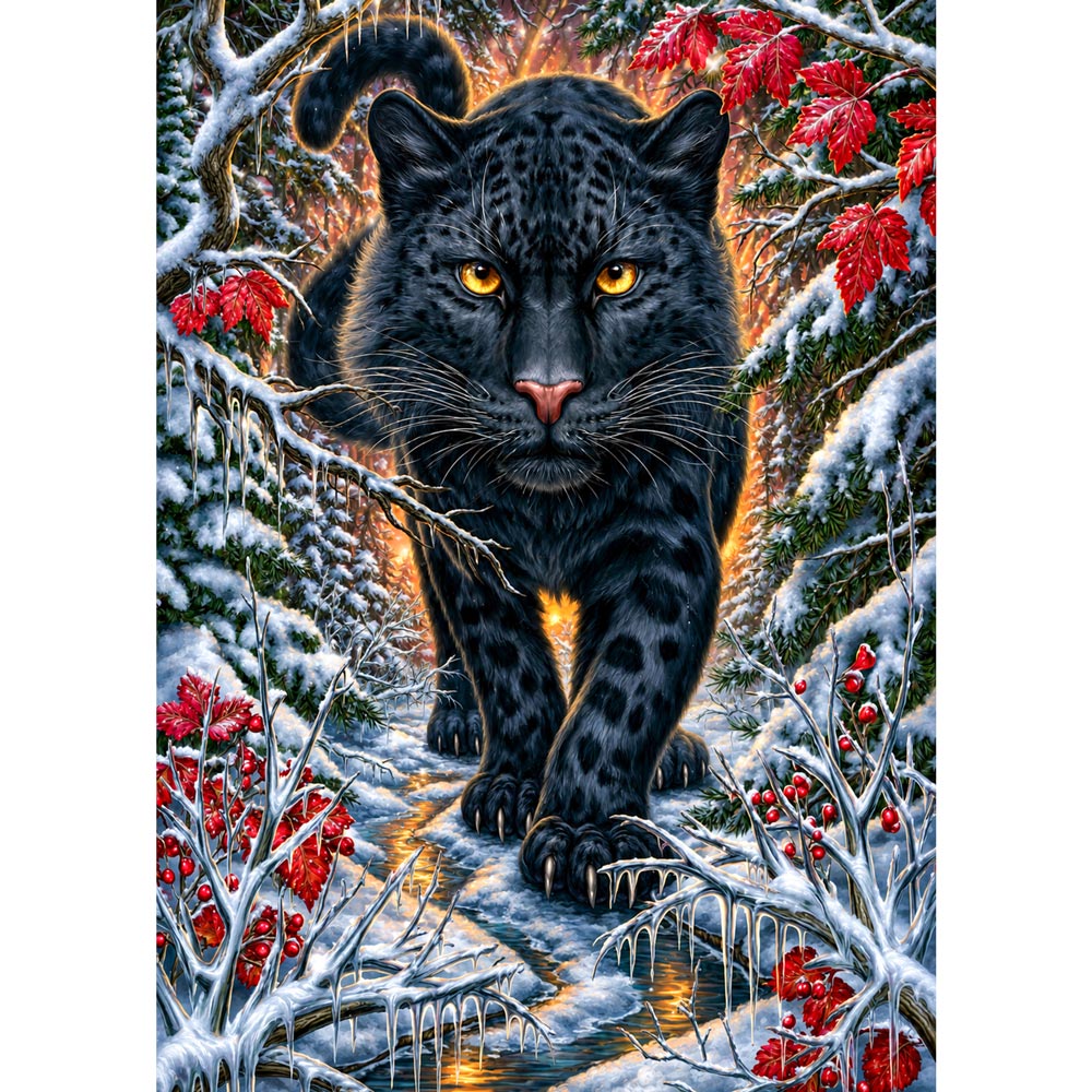 5D Diamond Painting Nyro – Wächter des Winterwaldes | Unique Diamond